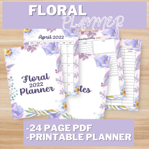 2022 Floral Calendar Planner
