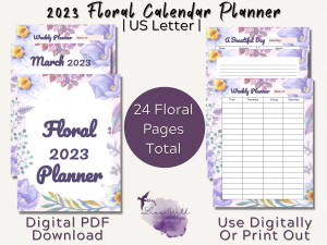 2023 Floral Calendar Planner