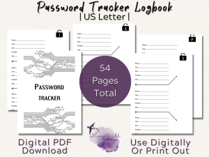 Password Tracker Logbook
