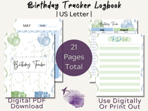 Undated Birthday Tracker